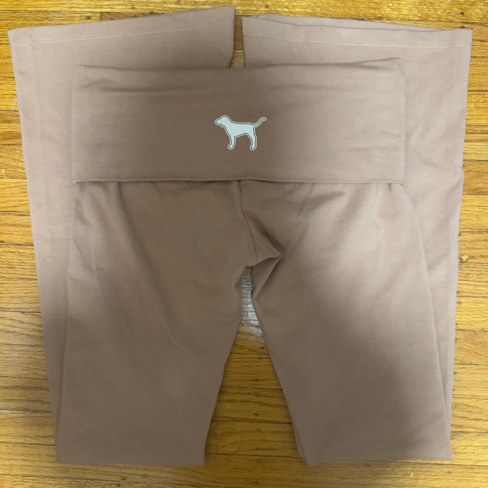 PINK foldover flared leggings